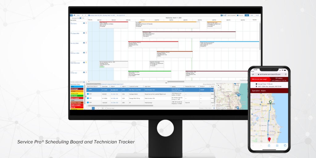 Service Pro by MSI Data scheduling, dispatching, and technician tracker 