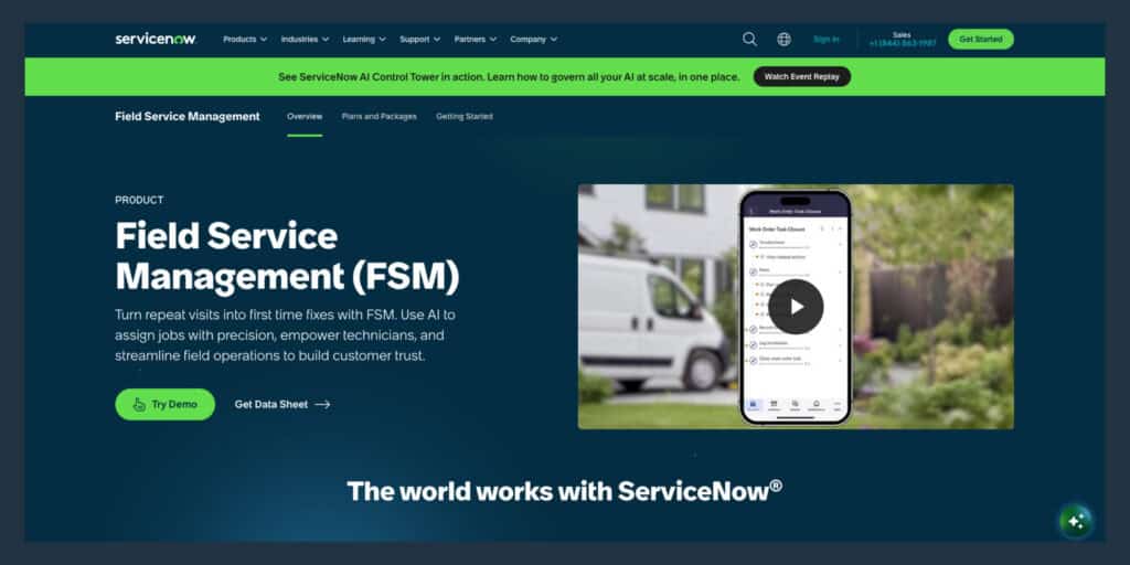 ServiceNow Field Service Software