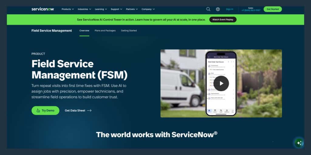 ServiceNow Field Service Management 