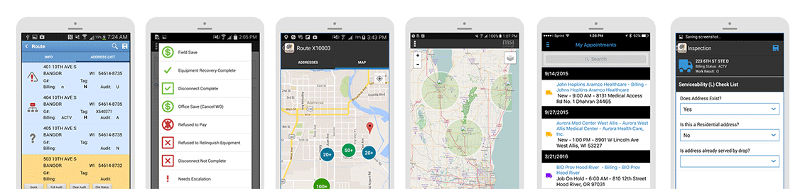 Cable field workforce apps by MSI