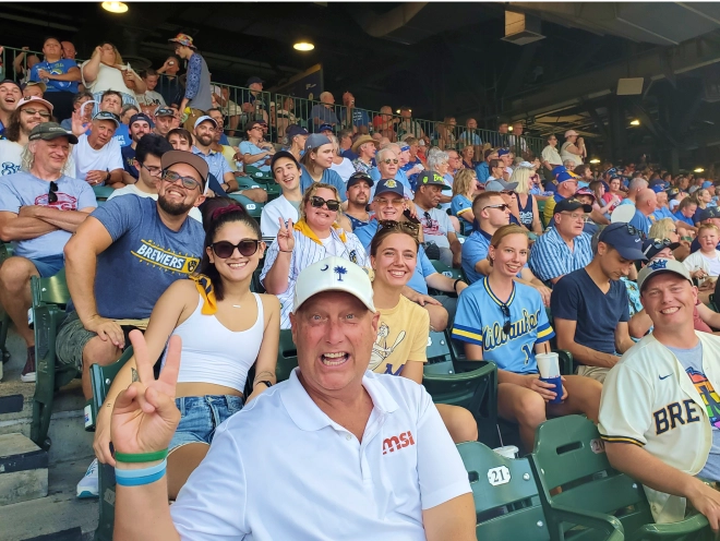 MSI Data employees at Brewers game.