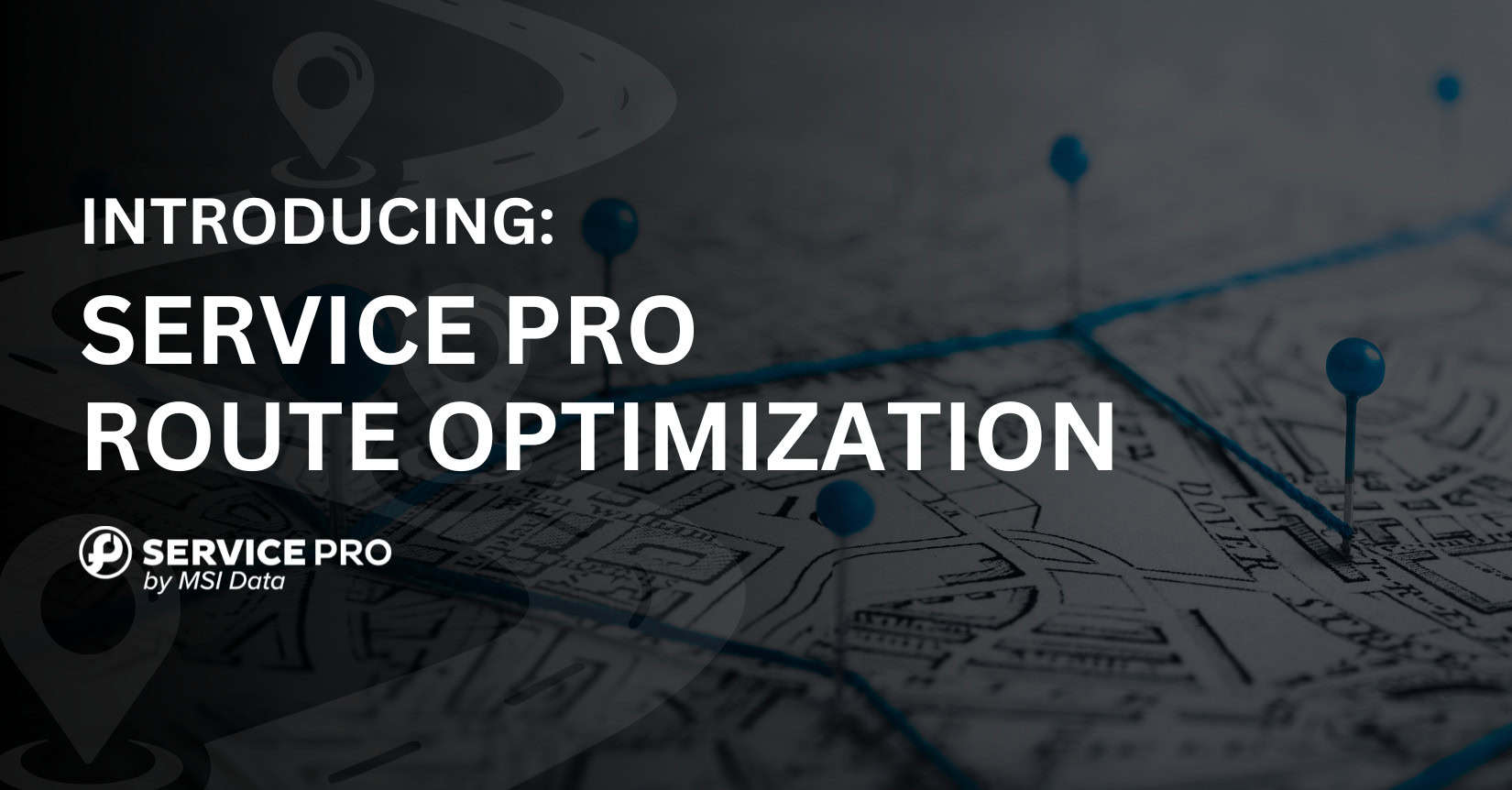 An image announcing the new product launch of Service Pro Route Optimization.