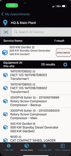 Animated screen illustrating the Mobile-First capabilities of the Service Pro platform.
