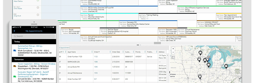 Service Pro for NetSuite showing Cloud-based Field Service Scheduling and Mobile