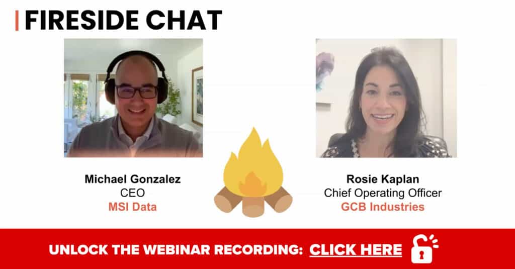 A slide from the webinar deck with Michael Gonzalez and Rosie from GCB. 