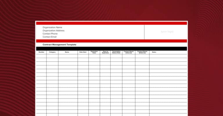 Free Contract Management Template (Excel, PDF, Word Downloads) - MSI Data